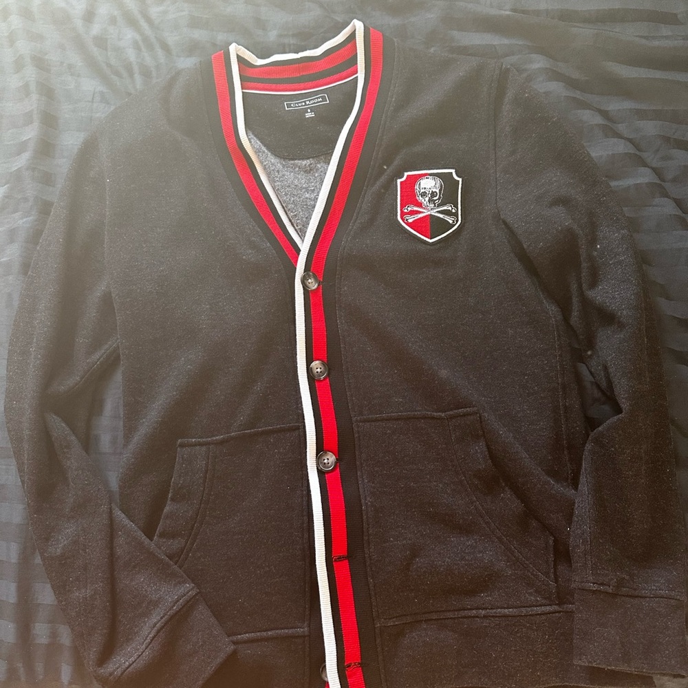 Club Room men’s skull cardigan